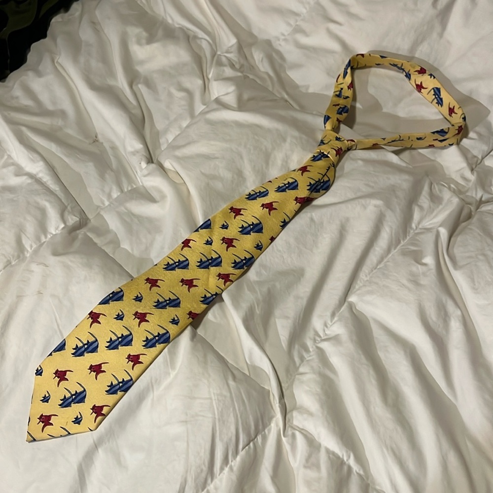 100% silk reef fish Tie